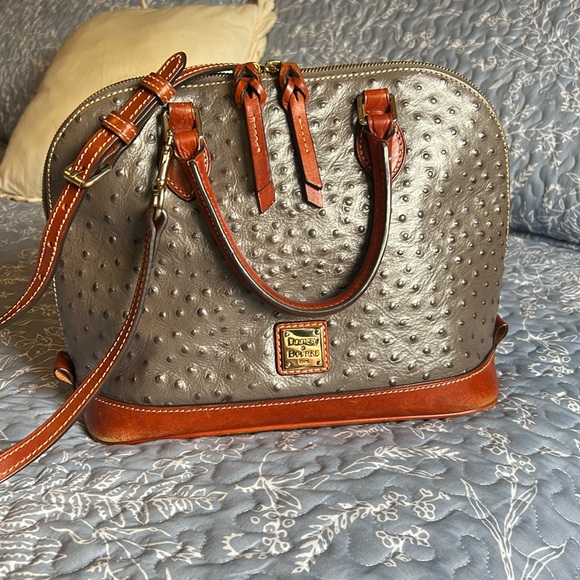 Dooney & Bourke Handbags - Dooney & Bourke Ostrich Pebble Grain Satchel